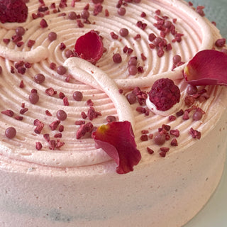 Vanilla Raspberry Semi-Naked Cake