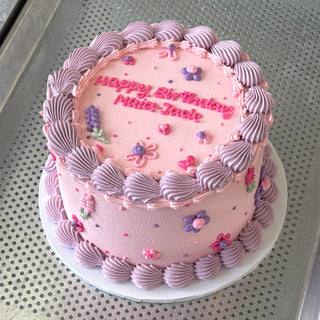 Wildflower Baby Vintage Cake
