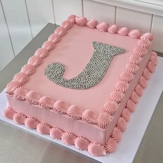 Baby Buck Initial Cake