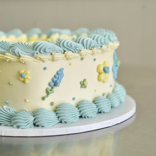 Wildflower vintage cake