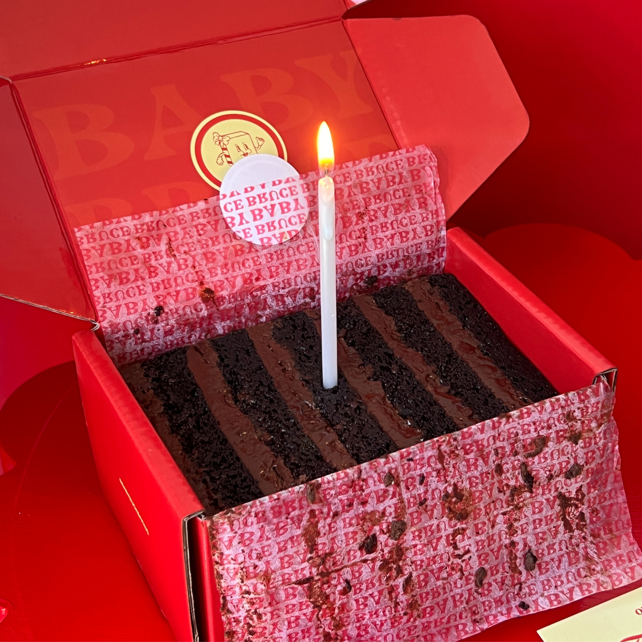 Baby Bruce Cake Slice Delivery 14/05