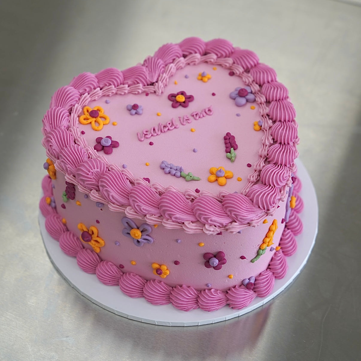 Wildflower Baby Vintage Cake