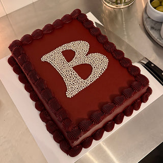 Baby Buck initial cake 