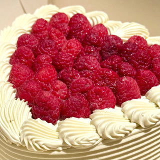 Raspberry cake with vintage frosting