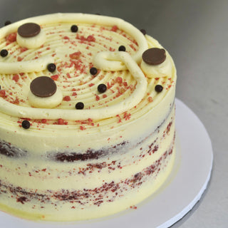 Red velvet cake zoomed 